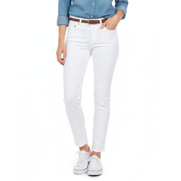 PAIGE Denim - Paige Jeans Womens 28 White Skyline Ankle Peg Mid Rise Skinny Stretch Denim USA